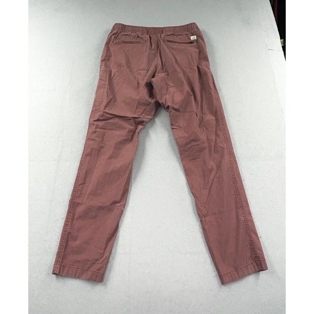 Vuori Men’s Ripstop Pants Brick Red Organic Cotton Climber